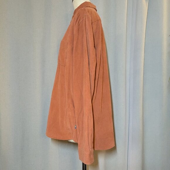 Fjallraven Cord Shirt Burnt Orange Ovik Comfort Fit Long Sleeve Large - Picture 4 of 11